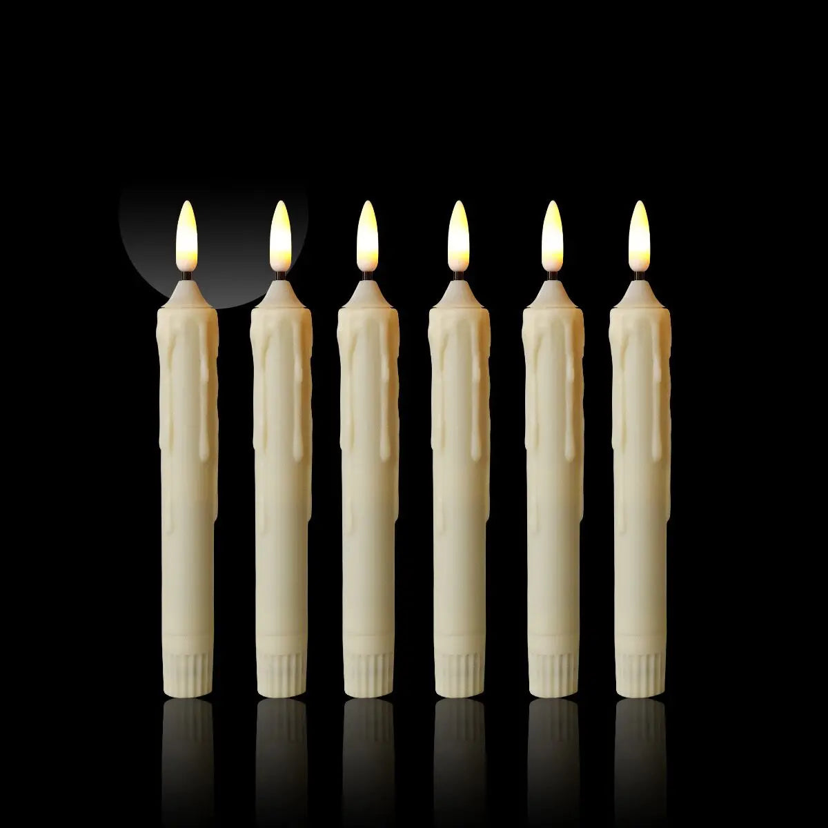 3D Wick Flameless Candles Flickering Led Battery Operated