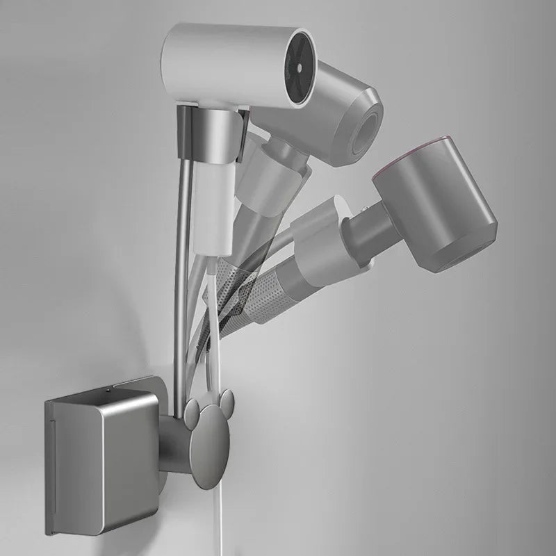 Wall Mounted Hair Dryer Holder Organizer